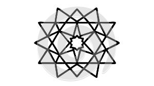 Intricate Geometric Star Pattern Ã¢â¬' Abstract Design Element, vector design Generative AI