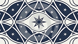 Intricate geometric star pattern vector, celestial decorative design. vector design Generative AI