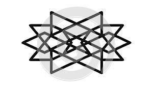 Intricate Geometric Star Pattern Vector Design, Generative AI