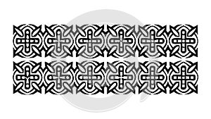 Intricate Geometric Swirl Pattern Border Vector, vector design Generative AI