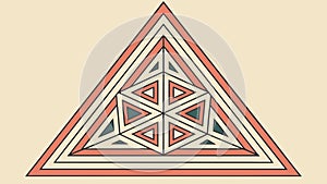 Intricate Geometric Triangle Mandala Pattern, vector design Generative AI