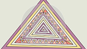 Intricate geometric triangle pattern ornamental design element vector design Generative AI