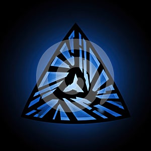 Intricate Geometric Triangular Shadow