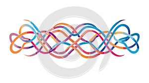 Intricate Geometric Woven Pattern Design, vector design Generative AI