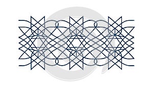 Intricate Geometric Woven Pattern Vector, Abstract Interlacing Design, vector design Generative AI
