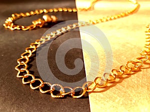 Intricate golden chains photo
