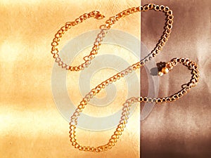 Intricate golden chains photo