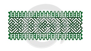 Green Celtic Knot Pattern Art, vector design Generative AI