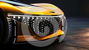 The intricate grille surrounding the clic cars headlights adds a touch of detail and refinement to its already striking