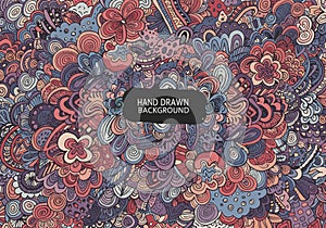 Intricate hand-drawn abstract artwork featuring a dense array of