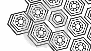 Intricate Hexagonal Array Pattern, Geometric Abstract Vector, vector design Generative AI