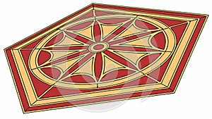 Intricate Hexagonal Geometric Floor Pattern, Abstract Tile Design, vector design Generative AI