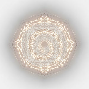 Intricate hexagonal light pattern
