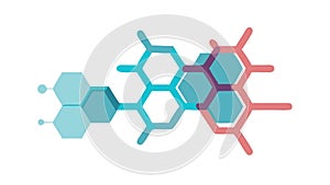 Intricate Hexagonal Molecular Structure, Chemistry and Scientific Research, vector design Generative AI