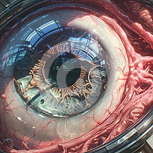 Intricate Human Eye Detail, Close-Up