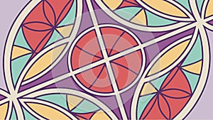 Intricate Interlocking Abstract Geometric Pattern, vector design Generative AI
