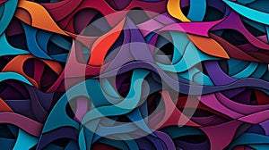 Intricate interlocking abstract illusion