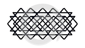 Intricate Interlocking Geometric Border Design, vector design Generative AI