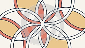 Intricate interlocking geometric flower pattern, abstract art vector design Generative AI