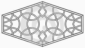 Intricate Interlocking Geometric Lattice Pattern Design, vector design Generative AI