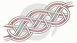 Intricate Intertwined Geometric Knot Pattern Design, vector design Generative AI