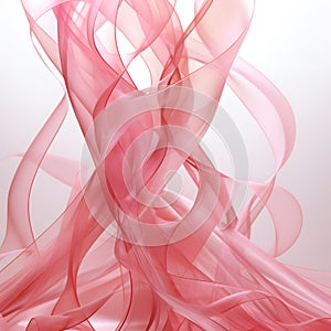 Intricate interweaving of pink ribbons