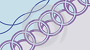 Intricate Interwoven Geometric Chain Pattern, vector design Generative AI