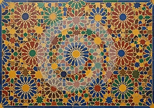 Intricate Islamic geometric design featuring interlocking patterns