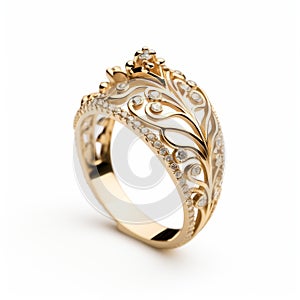 Complejo Hiedra a diamante anillo de oro inspirado por de acuerdo a 