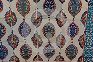 Intricate Iznik mosaic tile work