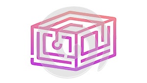 Intricate Labyrinth Maze Puzzle for Problem-Solving Challenge, vector design Generative AI