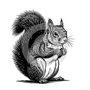 Intricate lines and shading, capturing the texture and fluffiness.