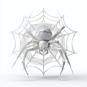 Intricate LowPoly Spiderweb 3D Model A Geometric Exploration of Natures Design