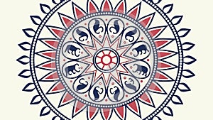 Intricate Mandala Elephant Design, Spiritual Decorative Art, vector design Generative AI