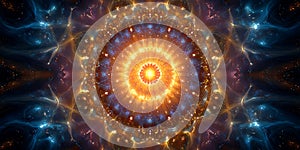 Intricate Mandala Vibrant Cosmic Design