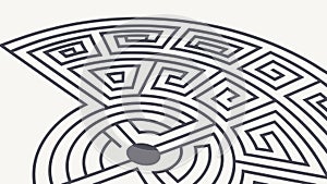 Intricate Maze Pattern - Abstract Puzzle and Mind Game Art, vector design Generative AI