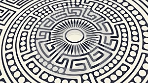 Intricate maze pattern, classic ancient labyrinth design. vector design Generative AI