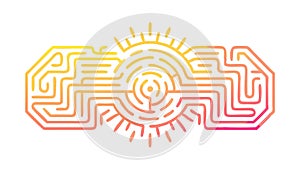 Intricate Maze Pattern Complexity Puzzle Solving, vector design Generative AI