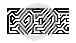 Intricate Maze Pattern, Puzzle and Problem Solving Challenge, vector design Generative AI