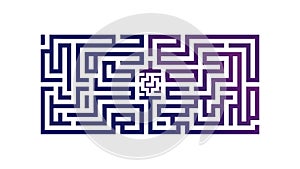 Intricate Maze Puzzle: Abstract Challenge and Problem Solving, vector design Generative AI