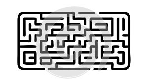 Intricate Maze Puzzle Design, vector design Generative AI