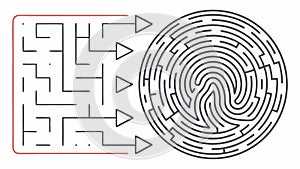 Intricate Maze Puzzle Vector Illustration, Problem Solving Challenge, vector design Generative AI
