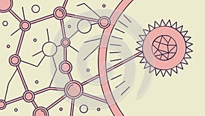 Intricate Mechanical Gears and Cosmic Elements, vector design Generative AI