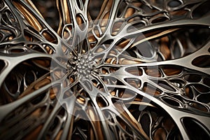 intricate metal design created by a skilled fabricator