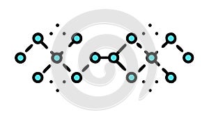 Intricate molecular structure representing complex data networks, vector design Generative AI