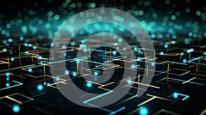 Futuristic Circuitry Network on Holographic Interface