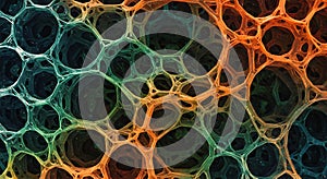 Intricate Network of Interconnected Cells, Microscopic View