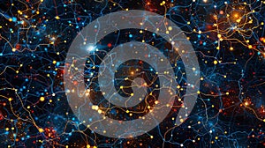 Intricate Neural Network: Abstract Data Stream Visualization, Artificial Intelligence System, Complex Algorithms