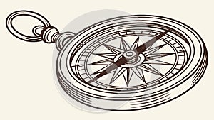 Intricate open compass - classic navigation discovery tool, vector design Generative AI