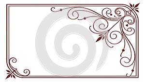 Intricate Ornamental Corner Border with Baroque Scrollwork, vector design Generative AI